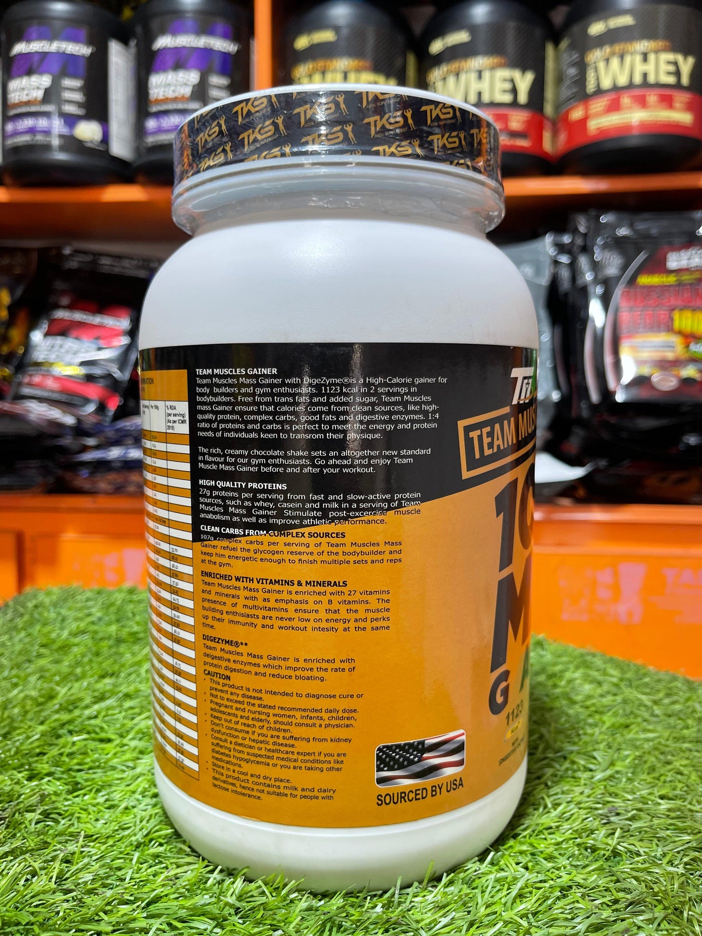 🧡 Team Muscles 100% Mass Gainer – 4lbs | Chocolate Flavour 🍫
