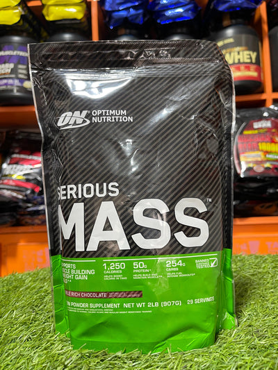 Optimum Nutrition Serious Mass Weight Gainer – 2lb, Double Rich Chocolate🍫