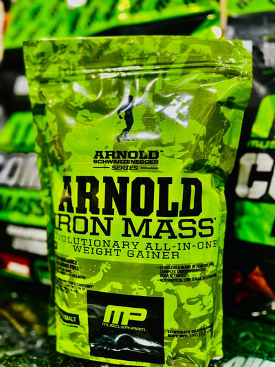 🏋️ Arnold Schwarzenegger Iron Mass – 2.3lb 💚 1KG | All-in-One Lean Mass Gainer 💥