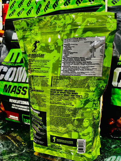 🏋️ Arnold Schwarzenegger Iron Mass – 2.3lb 💚 1KG | All-in-One Lean Mass Gainer 💥
