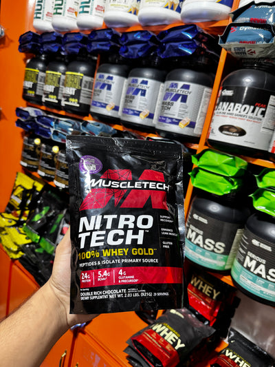 Muscletech NitroTech 100% Whey Gold – Double Rich Chocolate (2.03 lbs | 921g | 29 Servings)