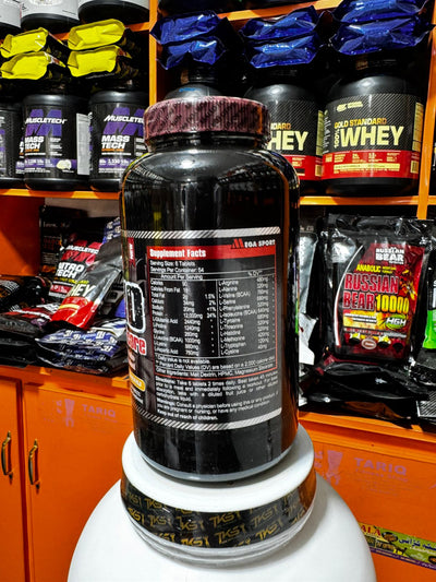 MEGA SPORT Amino Hardcore – Advanced BCAA & Essential Amino Formula (Banana Flavor, 324 Tablets)