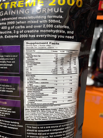 🏋️‍♂️ MuscleTech Mass Tech Extreme 2000 – 2lb 🍫 | Hardcore Mass Gainer with 80g Protein & 2,350 Calories 💥