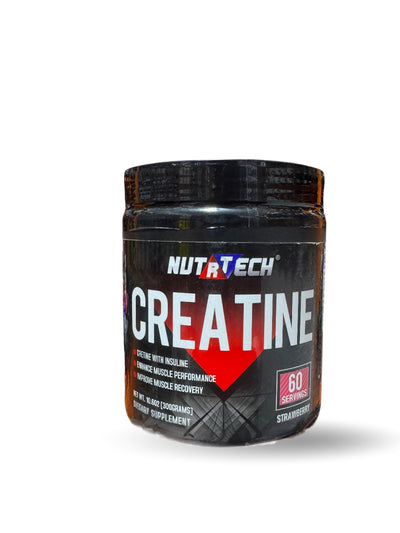 Nutratech Creatine – Strawberry (300g) | Enhanced with Insulin for Muscle Growth