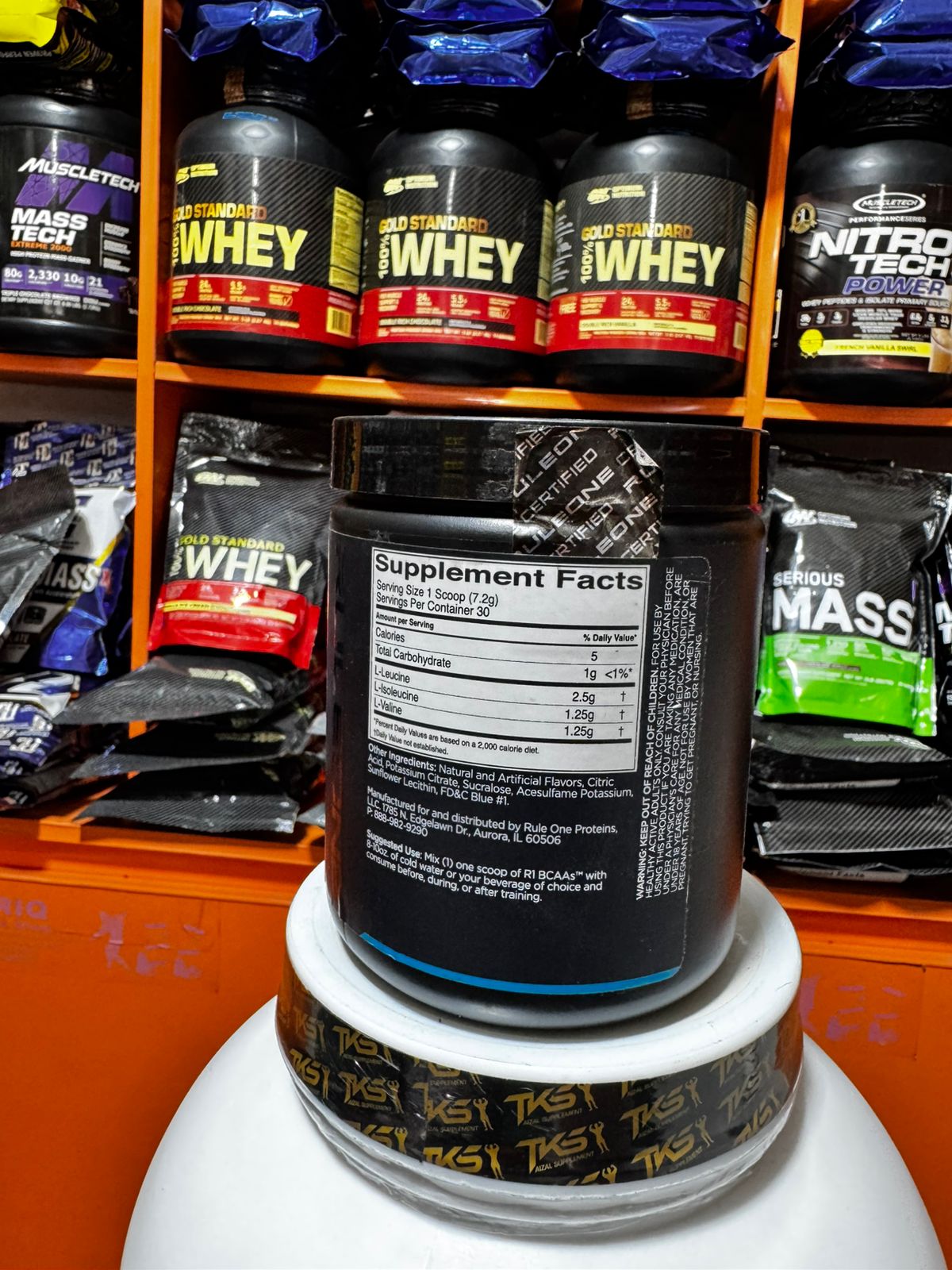 RuleOne BCAAs – Blue Raspberry (216g) | 2:1:1 Micronized Formula
