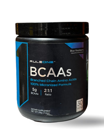 RuleOne BCAAs – Blue Raspberry (216g) | 2:1:1 Micronized Formula