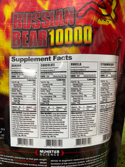 🐻 Russian Bear 10000 – 2lb 🍫 | Hardcore Weight Gainer with 100g+ Protein 💥