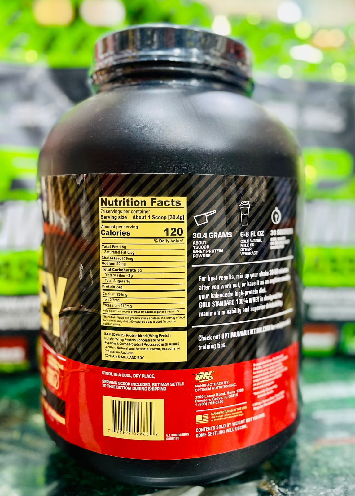 ON OPTIMUM NUTRITION WHEY PROTIEN 5LBs ( 2.27KG) Chocolate 🍫
