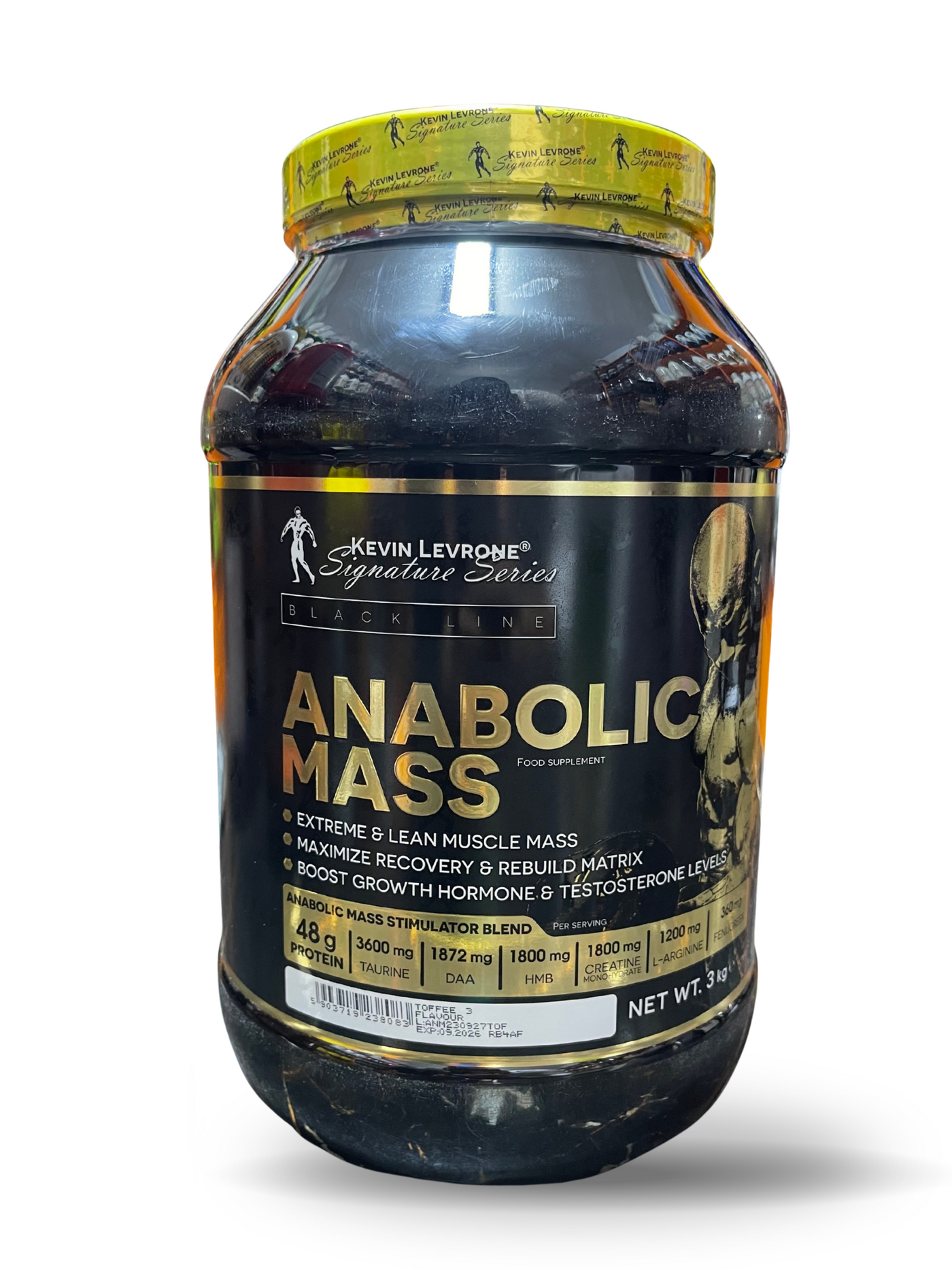 Kevin Levrone Anabolic Mass Gainer – Black Line (3kg) | Extreme Lean Muscle & Recovery