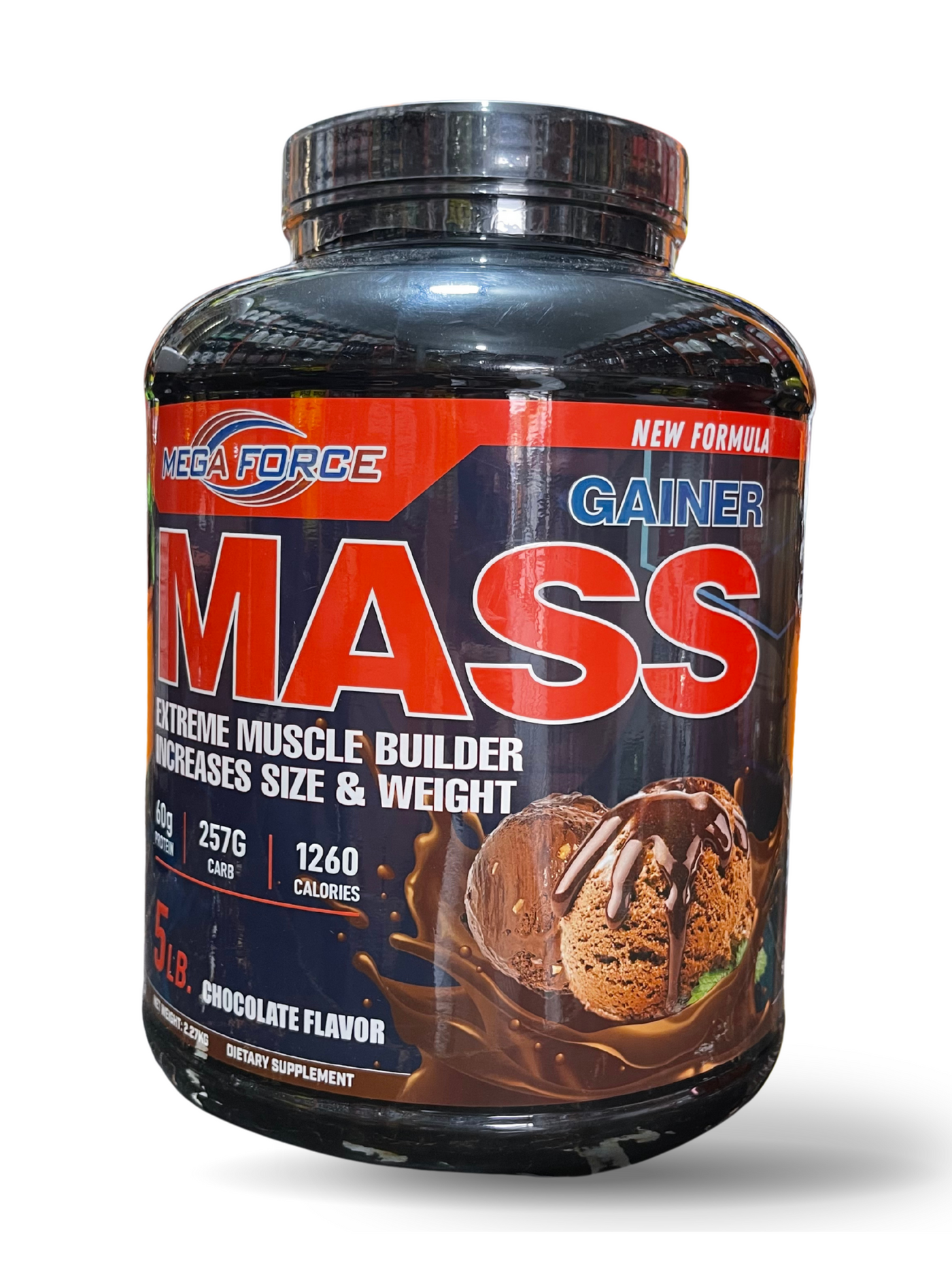 MegaForce Mass Gainer - Chocolate Flavor, 5 lbs (2.27kg)