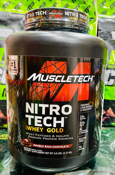 Muscletech Nitro Tech Whey Gold – 6lbs (2.72kg) – Double Rich Chocolate