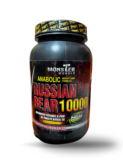 Monster Muscle Russian Bear 10000 (Vanilla Flavor) 🥤 – 4 lbs (1.81 kg)