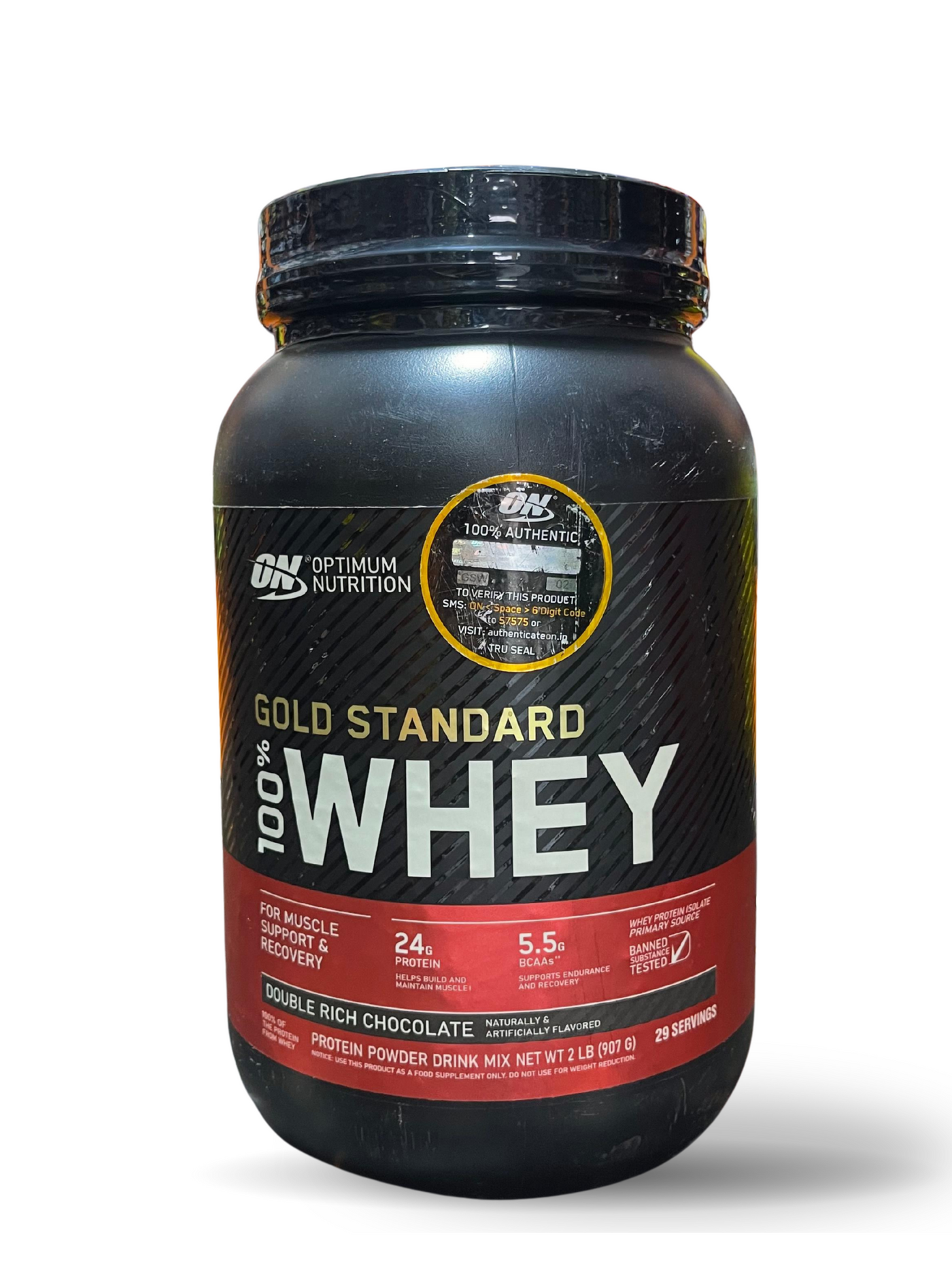 Optimum Nutrition Gold Standard 100% Whey Protein – Double Rich Chocolate (2 lbs | 29 Servings)